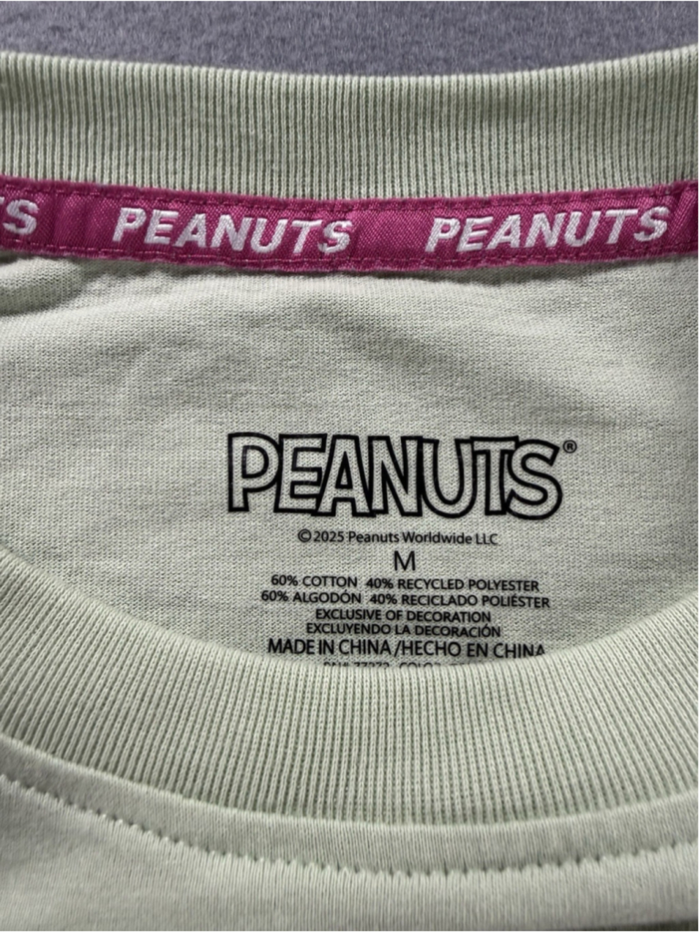 Peanuts T-Shirt Unisex M Green Snoopy Charlie Brown Sketch Graphic Tee - Picture 7 of 9